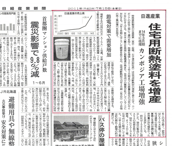 2011.07.15日版　日経産業新聞